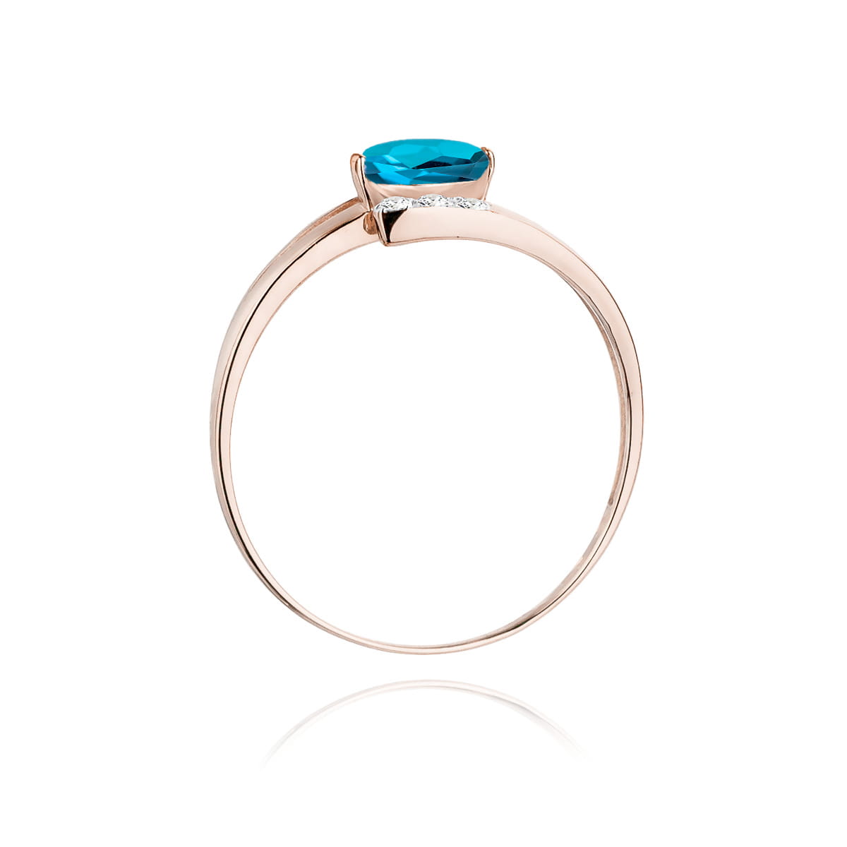 Gold Ring With London Blue Topaz