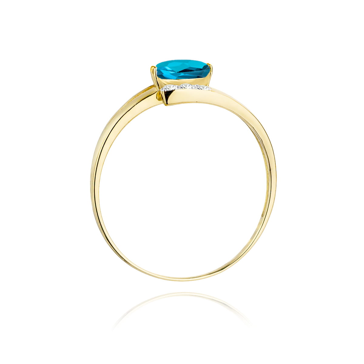 Gold Ring With London Blue Topaz