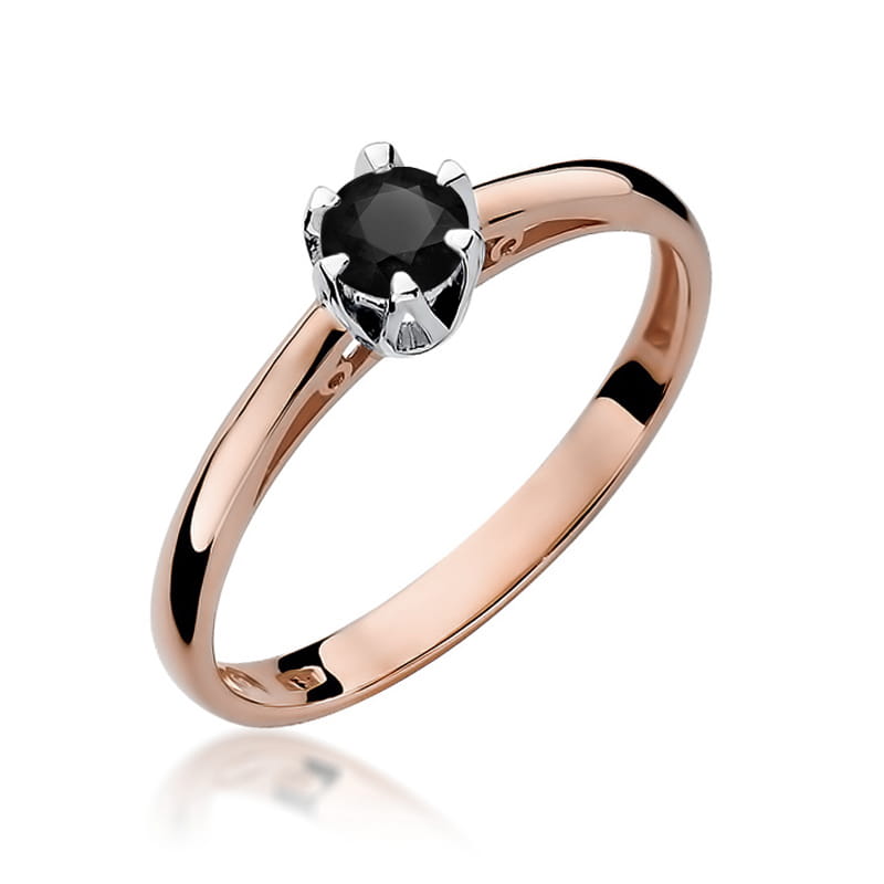 Gold Ring With Black Diamond
