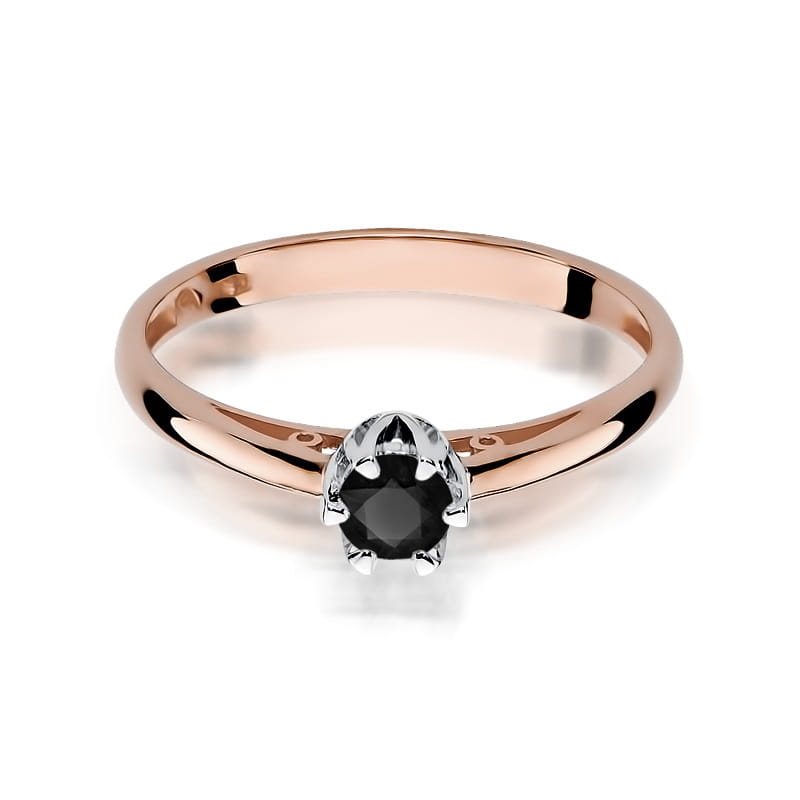 Gold Ring With Black Diamond
