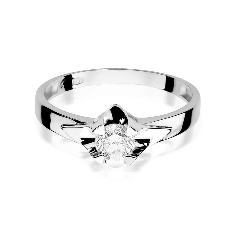 Auksinis Žiedas Su Deimantu