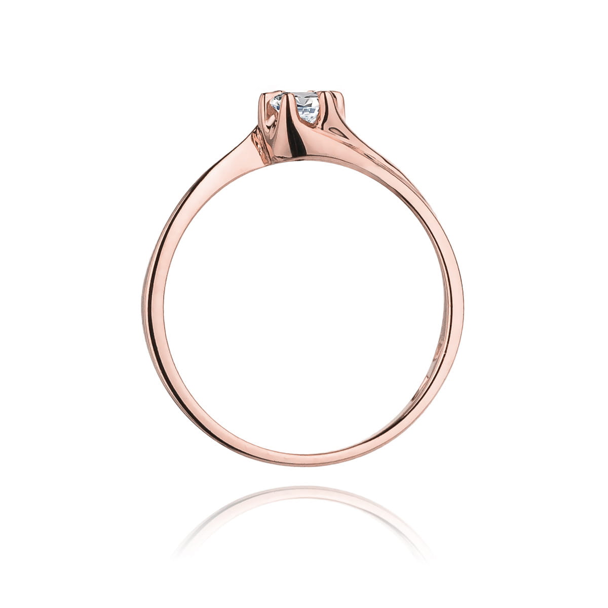 Auksinis Žiedas Su Deimantu