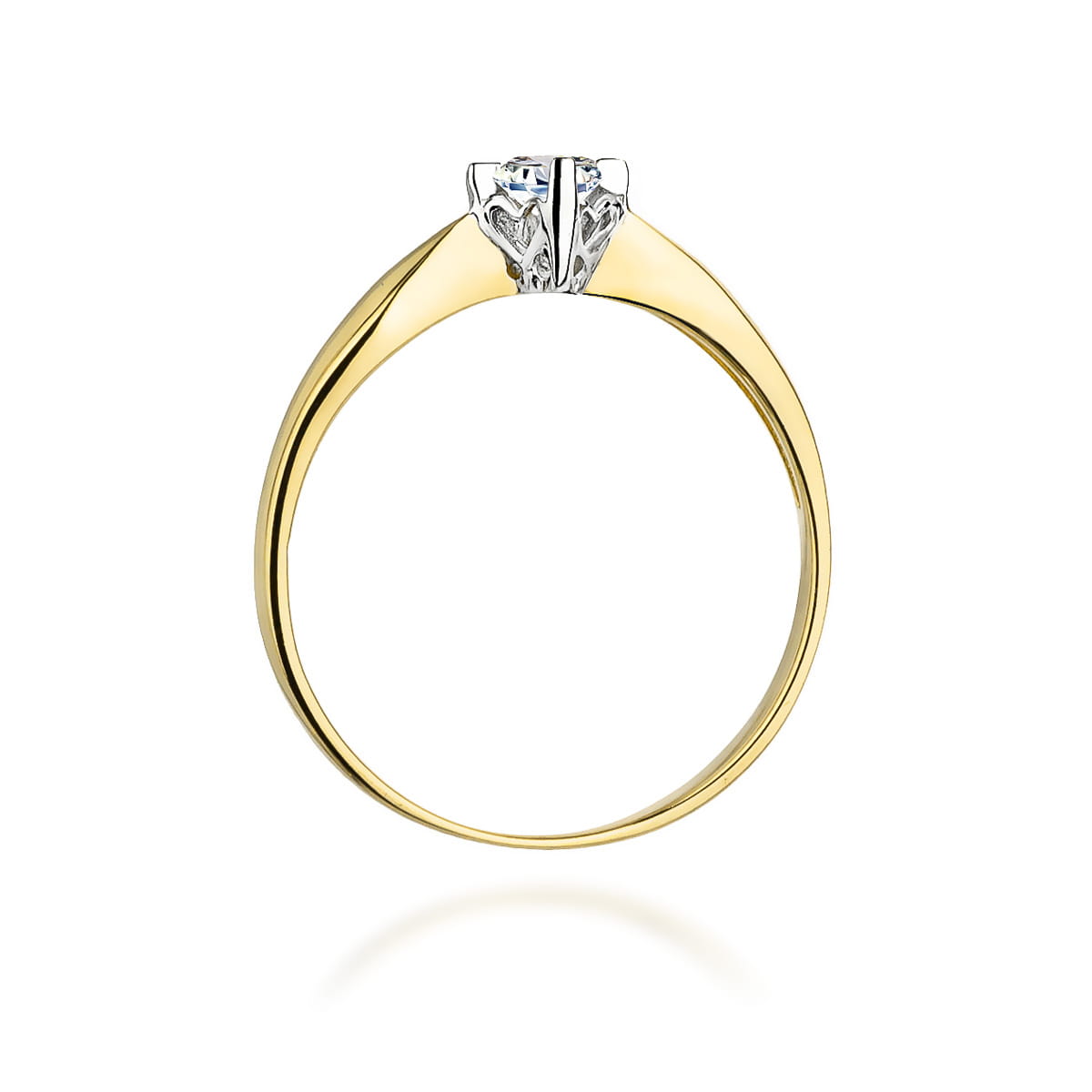 Auksinis Žiedas Su Deimantu