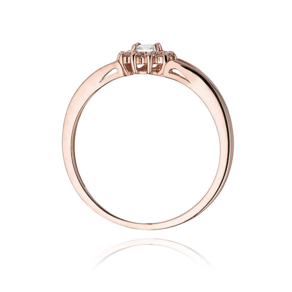 Auksinis Žiedas Su Deimantais