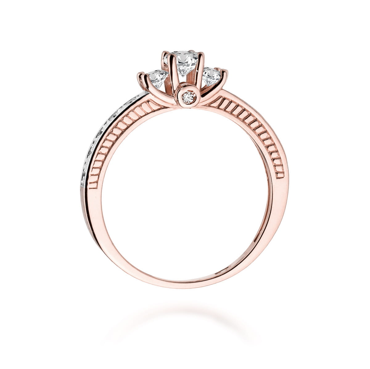 Auksinis Žiedas Su Deimantais