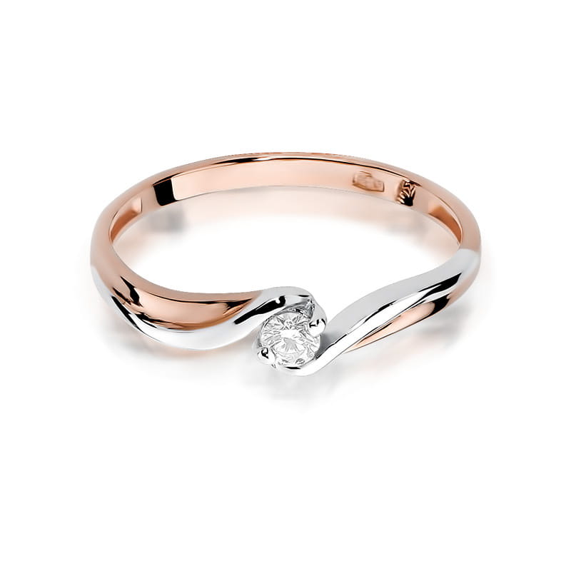 Auksinis Žiedas Su Deimantu