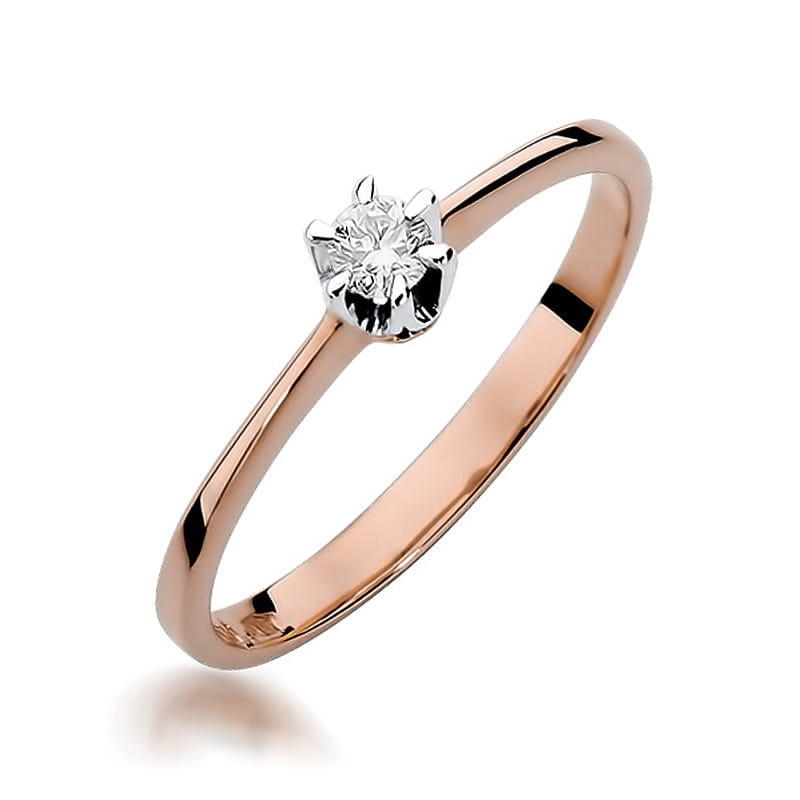 Auksinis Žiedas Su Deimantu