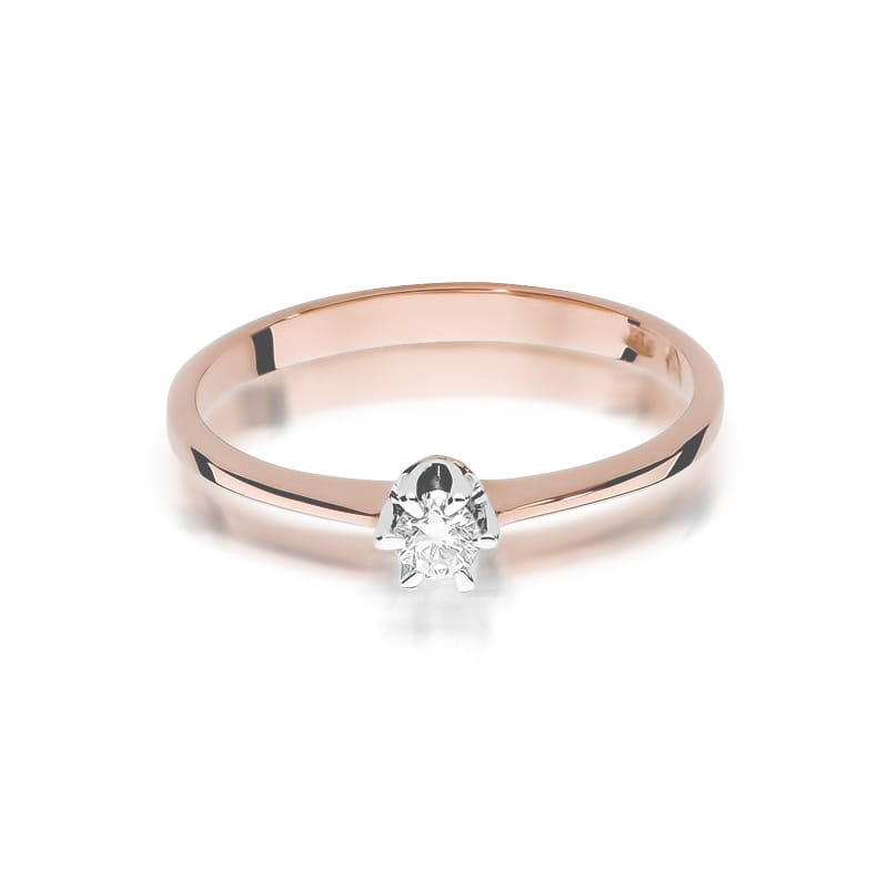 Auksinis Žiedas Su Deimantu