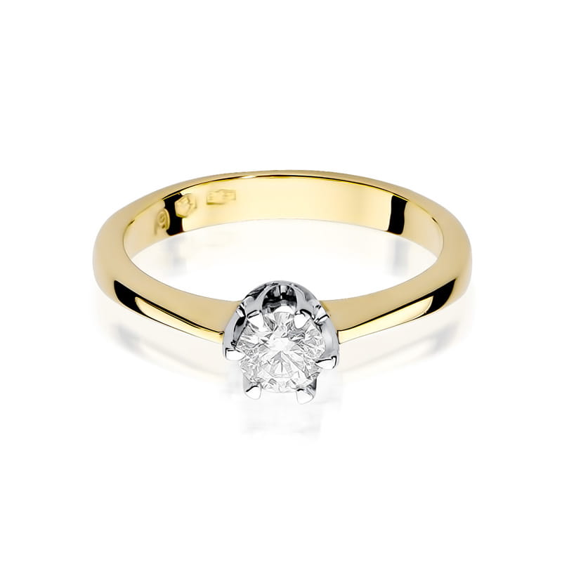 Auksinis Žiedas Su Deimantu