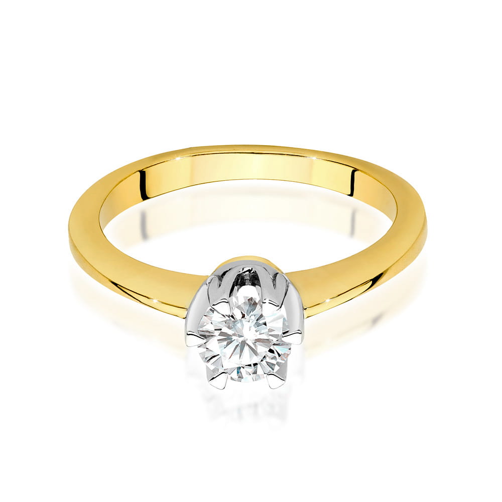 Auksinis Žiedas Su Deimantu