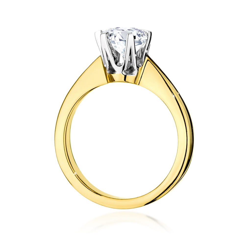 Auksinis Žiedas Su Deimantu