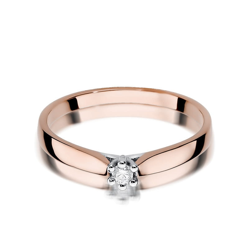 Auksinis Žiedas Su Deimantu