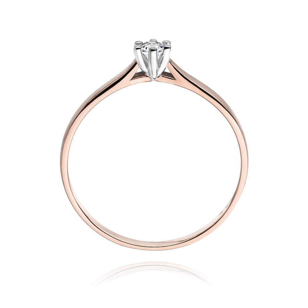 Auksinis Žiedas Su Deimantu