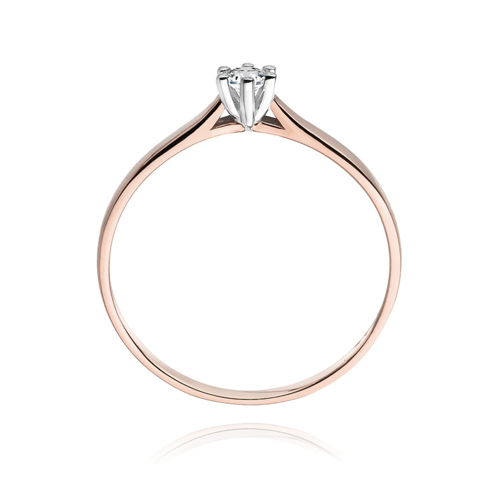 Auksinis Žiedas Su Deimantu