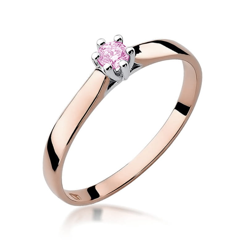 Gold Ring With Pink Topaz