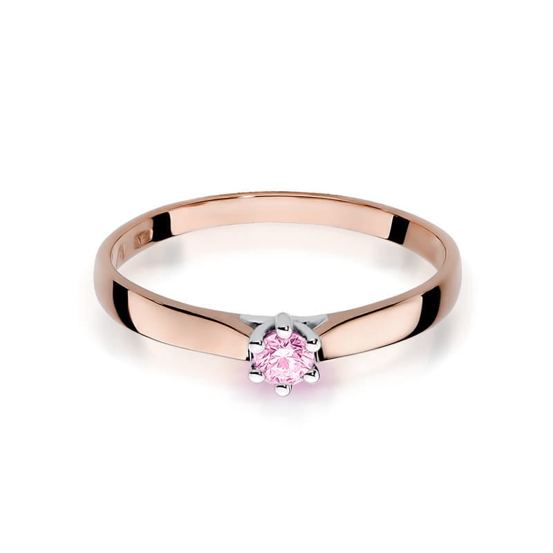 Gold Ring With Pink Topaz