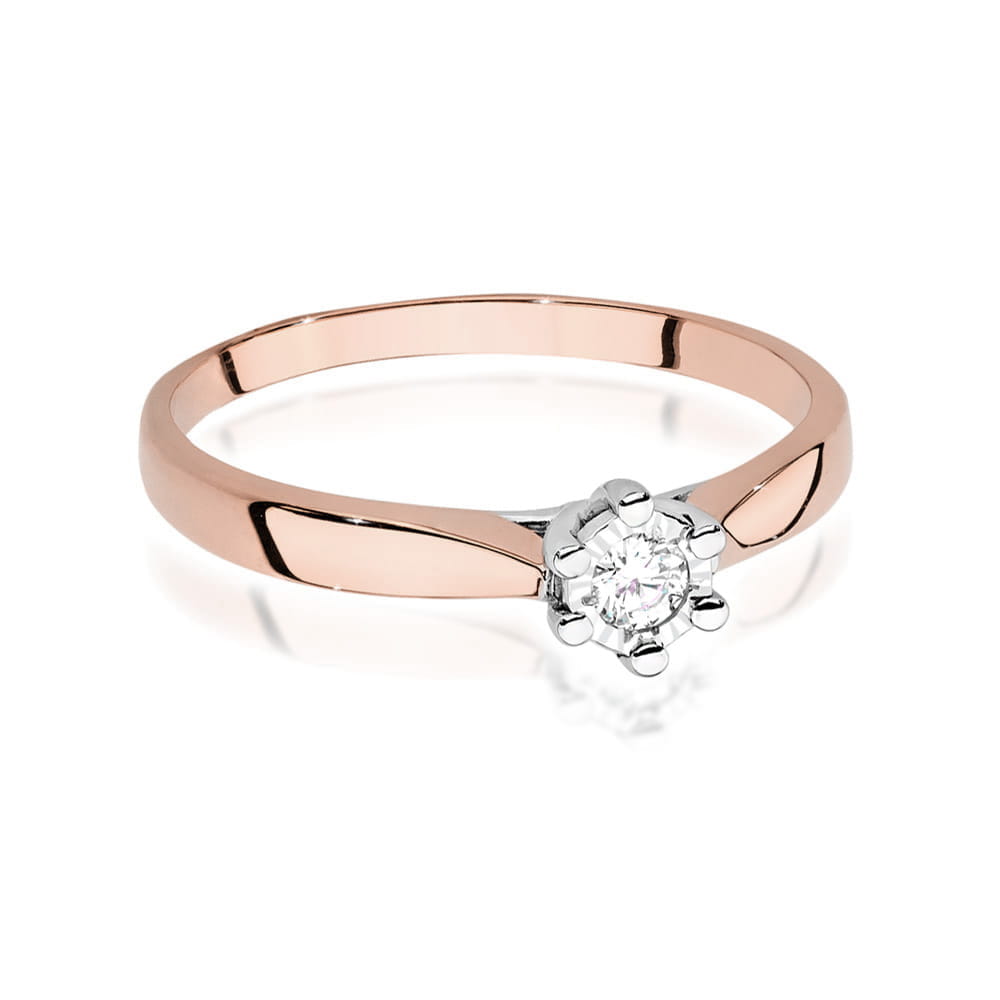 Auksinis Žiedas Su Deimantu