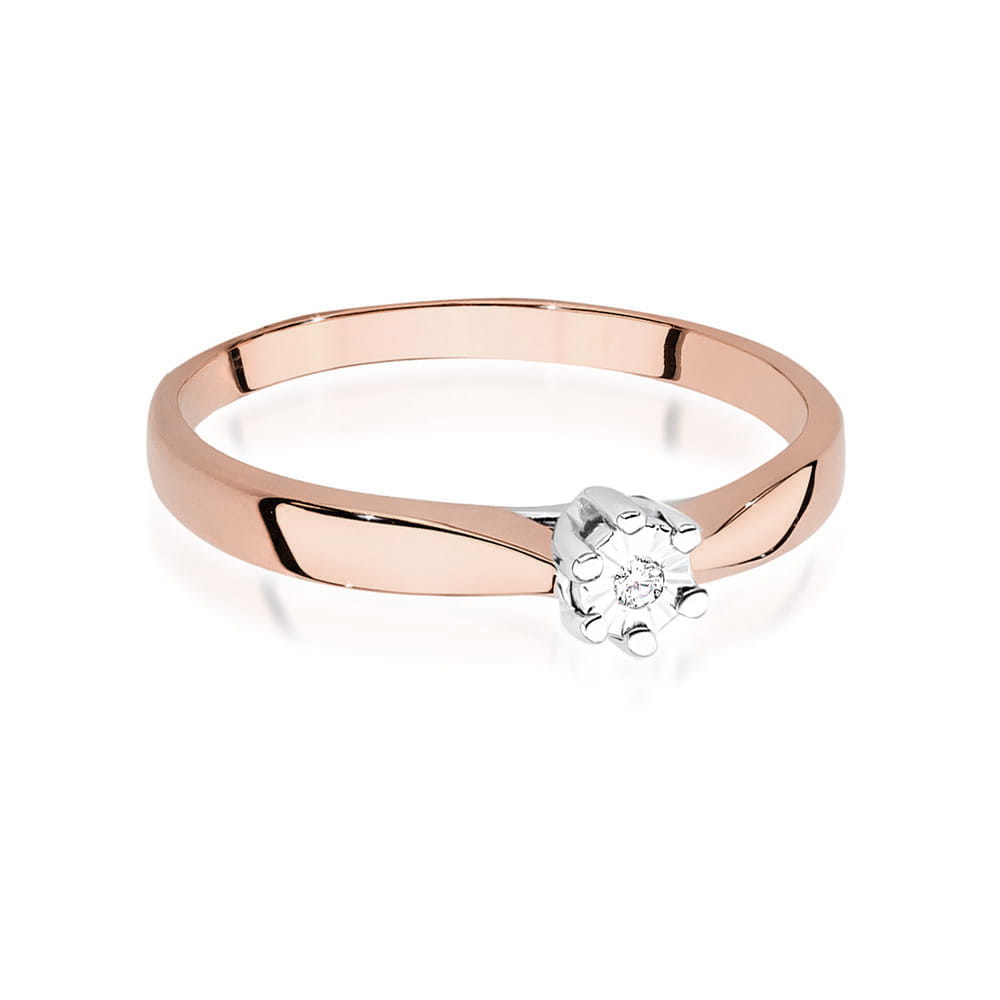 Auksinis Žiedas Su Deimantu