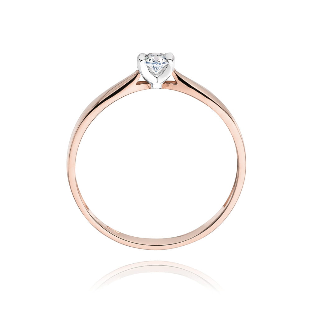 Auksinis Žiedas Su Deimantu