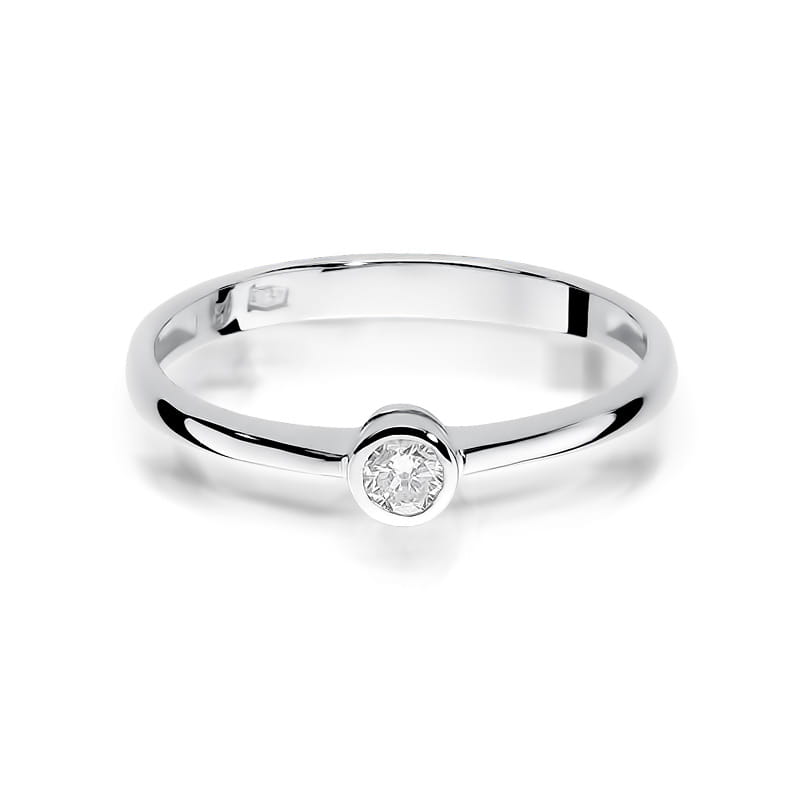 Auksinis Žiedas Su Deimantu