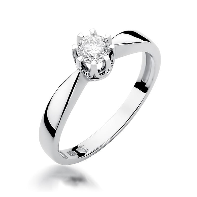 Auksinis Žiedas Su Deimantu