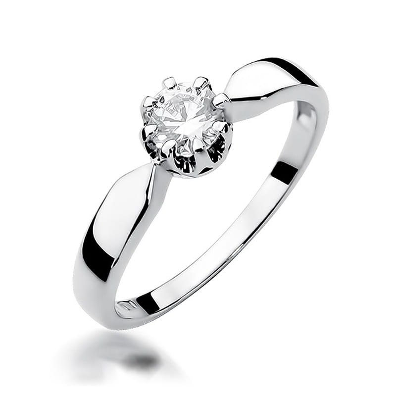 Auksinis Žiedas Su Deimantu