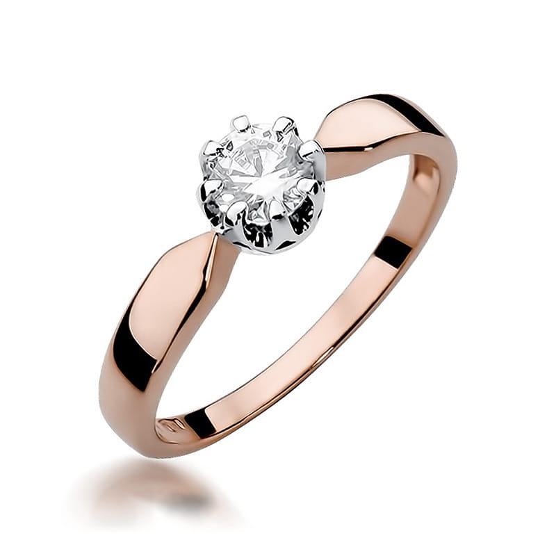 Auksinis Žiedas Su Deimantu