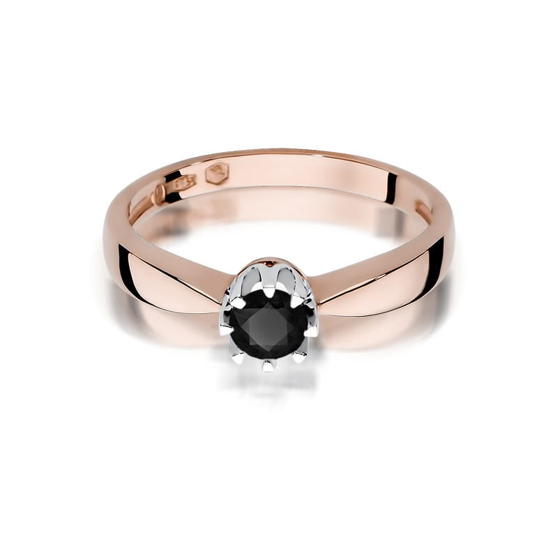 Gold Ring With Black Diamond