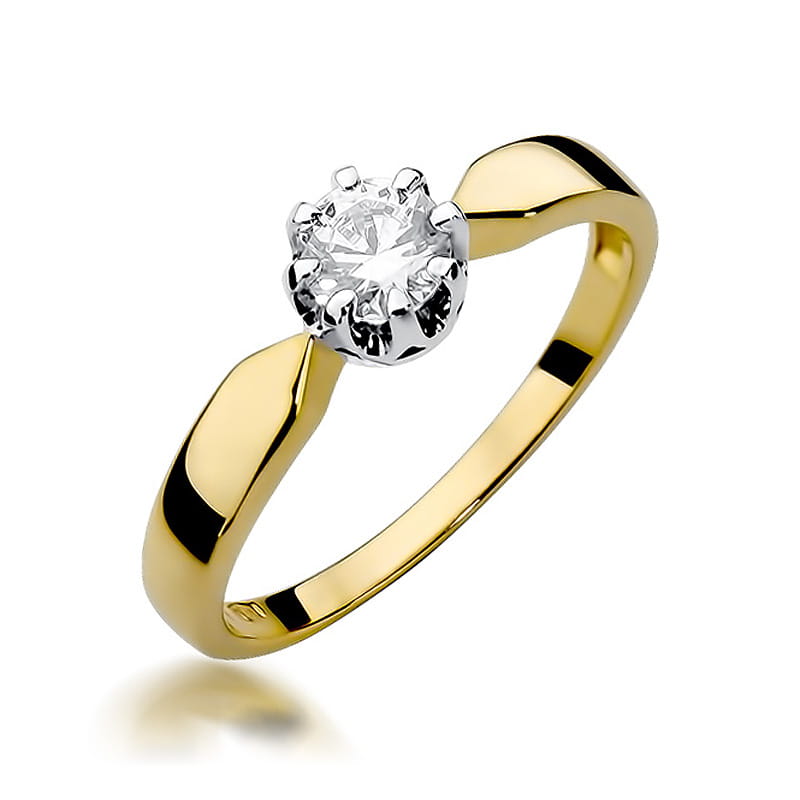 Auksinis Žiedas Su Deimantu