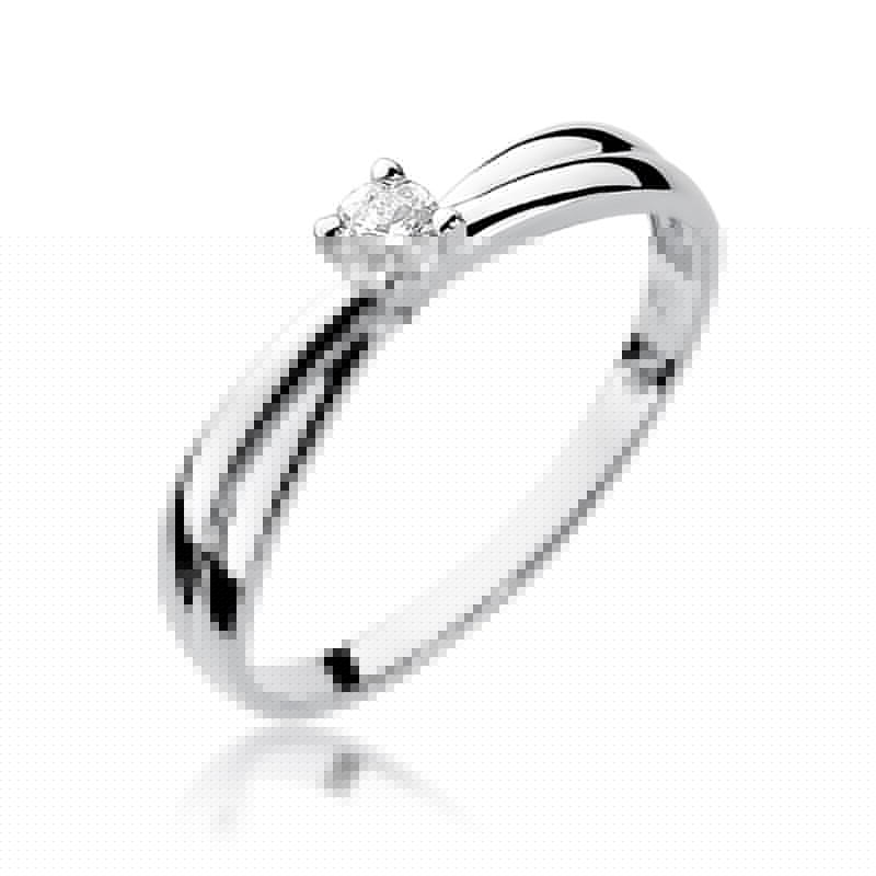 Auksinis Žiedas Su Deimantu