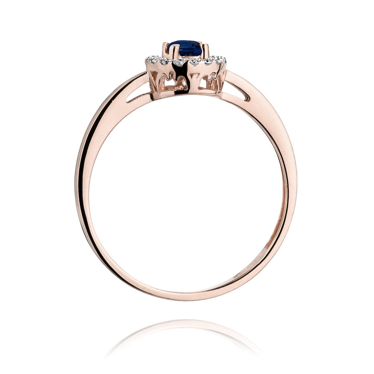 Gold Ring With Sapphire And Diamonds
