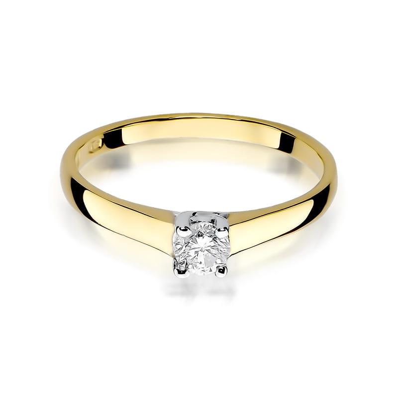 Auksinis Žiedas Su Deimantu