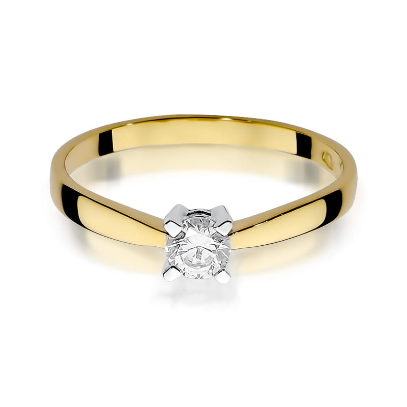 Auksinis Žiedas Su Deimantu