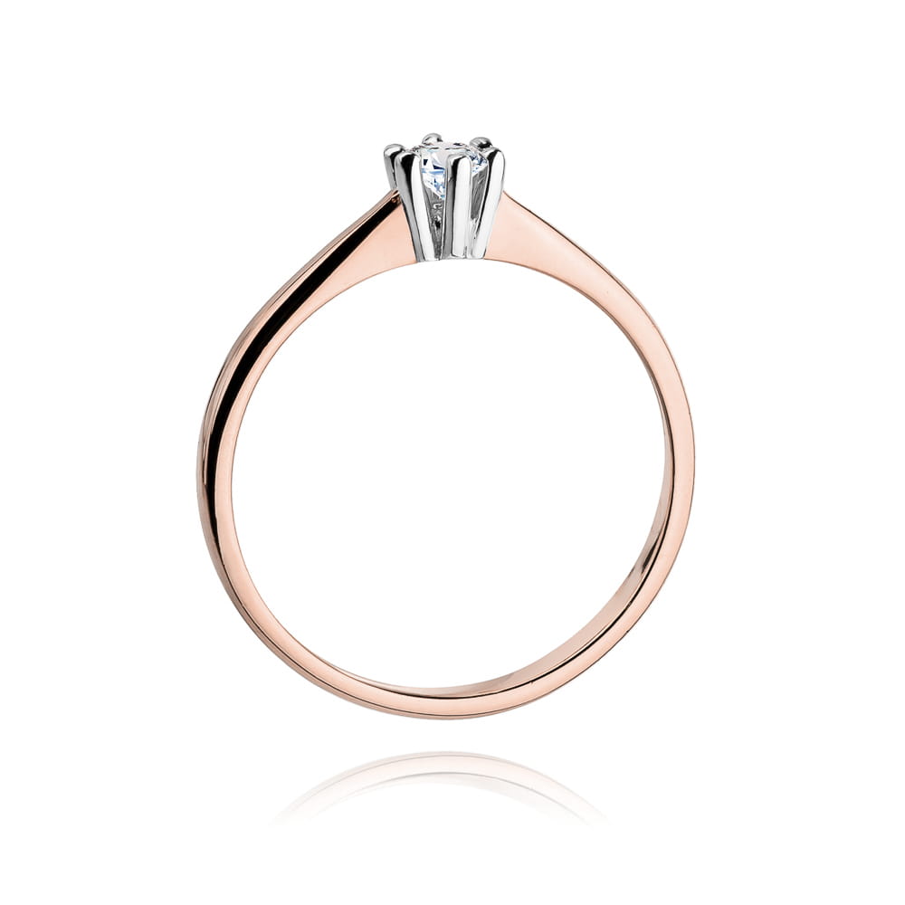 Auksinis Žiedas Su Deimantu