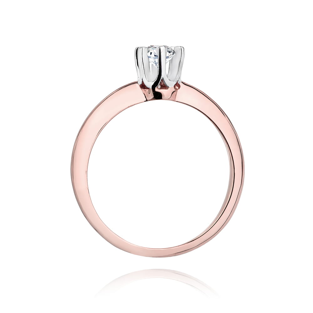 Auksinis Žiedas Su Deimantu