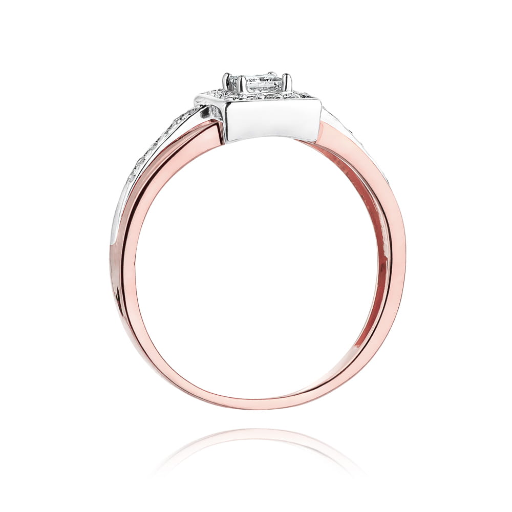 Auksinis Žiedas Su Deimantais