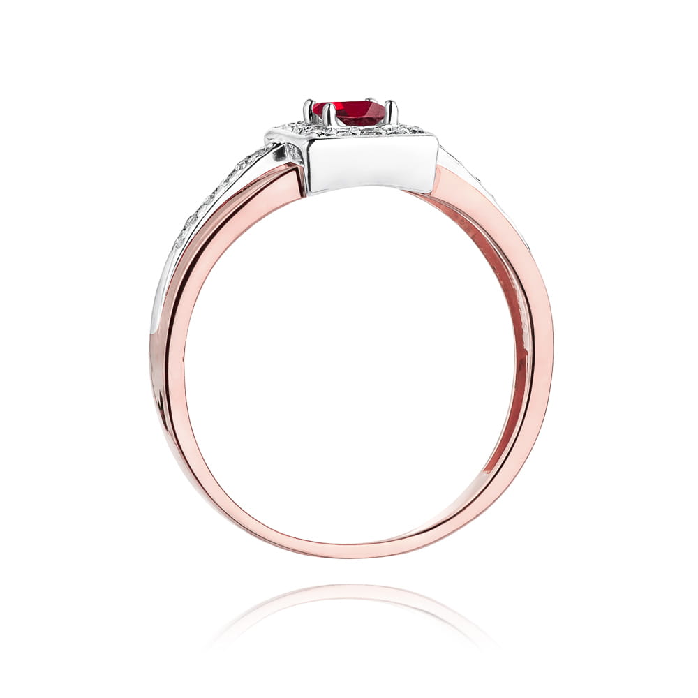 Gold Ring With Ruby And Diamonds