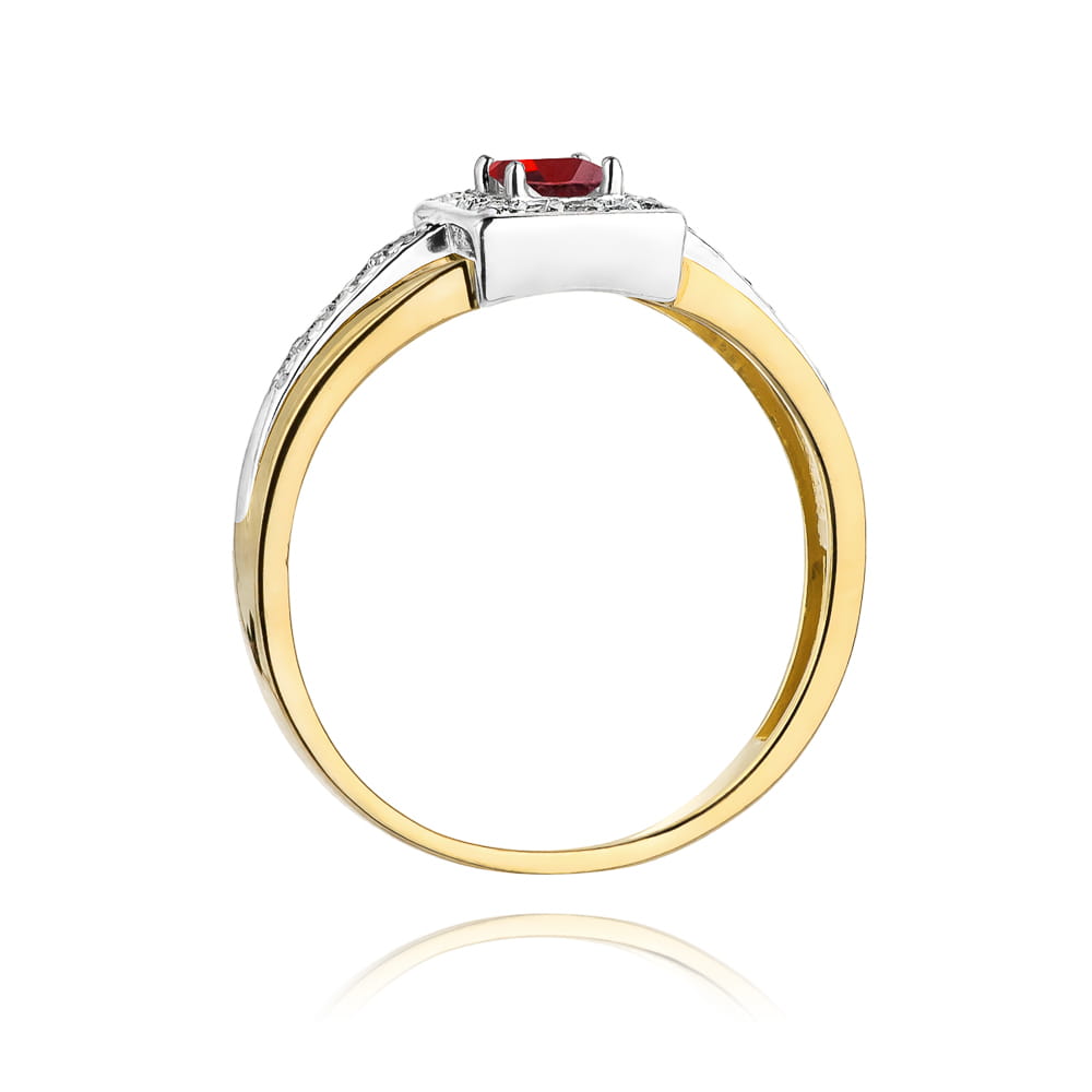Gold Ring With Ruby And Diamonds