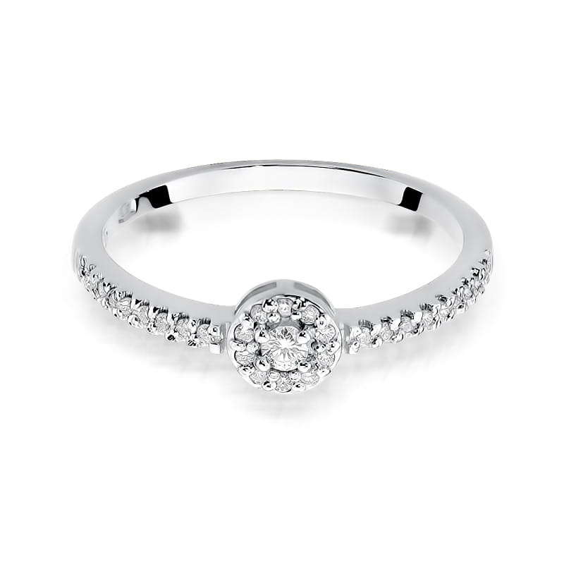 Auksinis Žiedas Su Deimantais