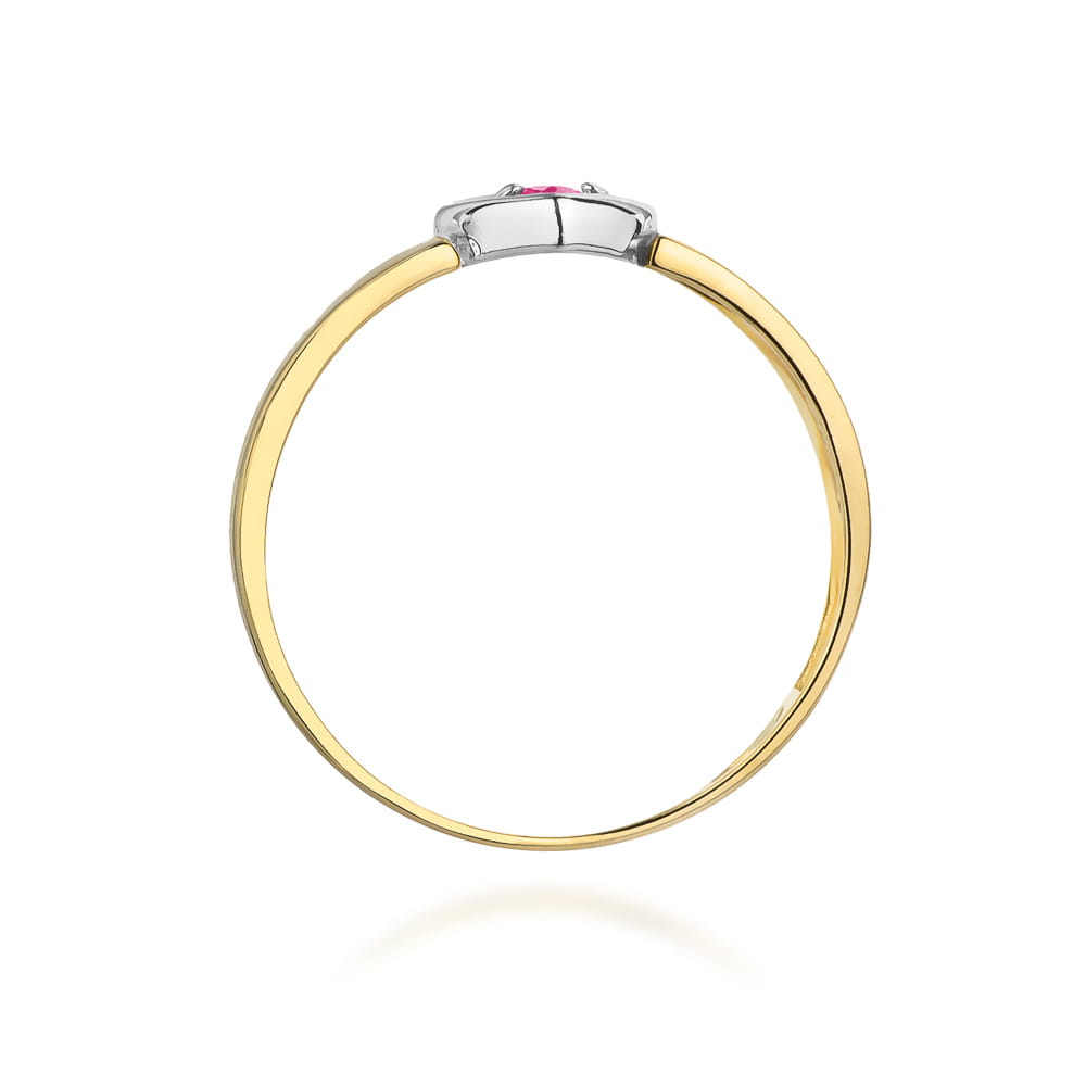 Auksinis Žiedas Su Rožiniu Safyru