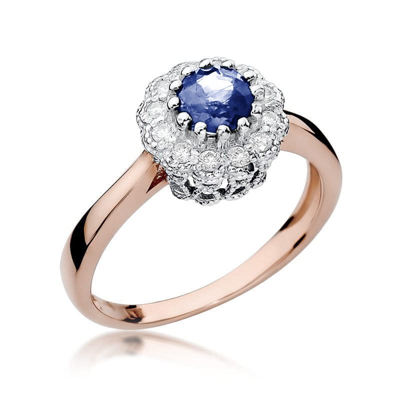 Gold Ring With Tanzanite And Diamonds