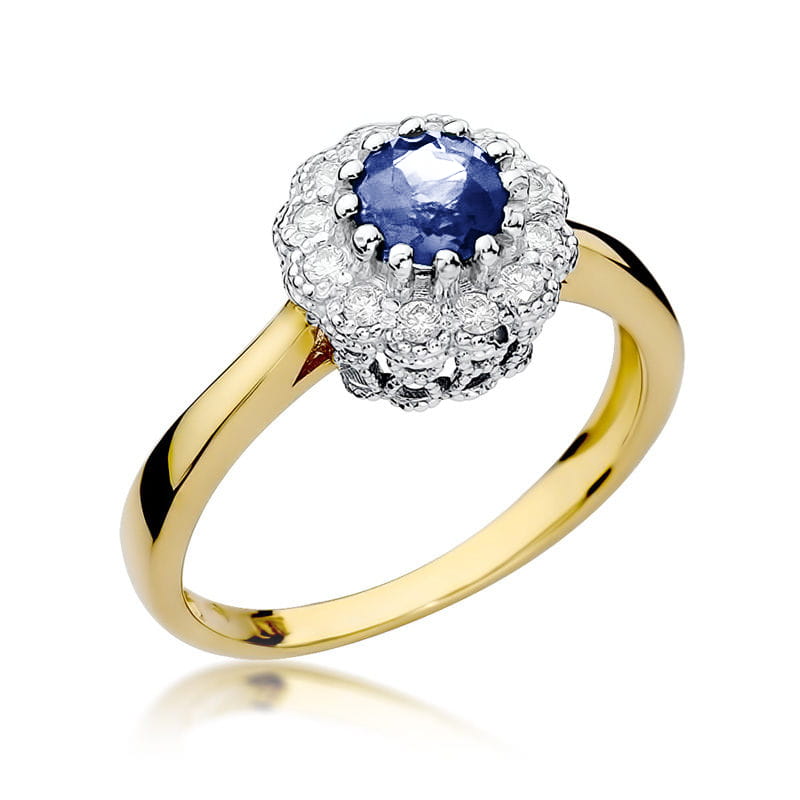 Gold Ring With Tanzanite And Diamonds