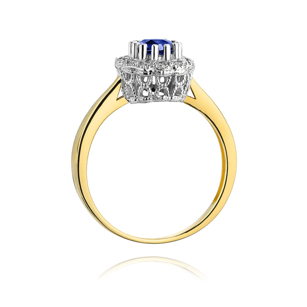 Gold Ring With Tanzanite And Diamonds