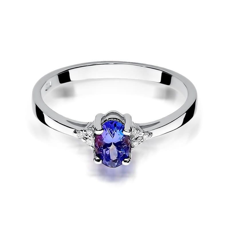 Gold Ring With Tanzanite And Diamonds