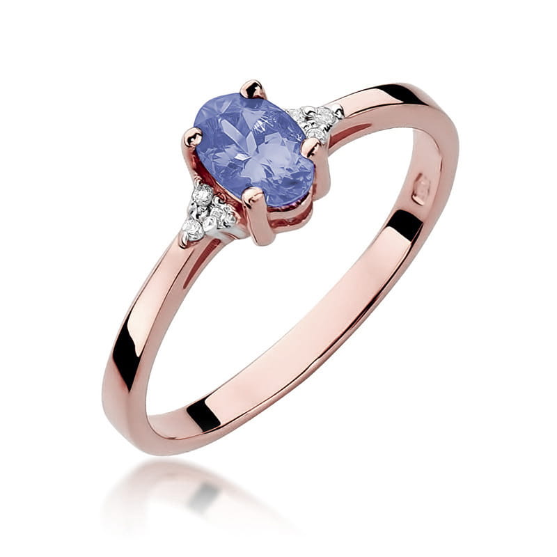 Gold Ring With Tanzanite And Diamonds