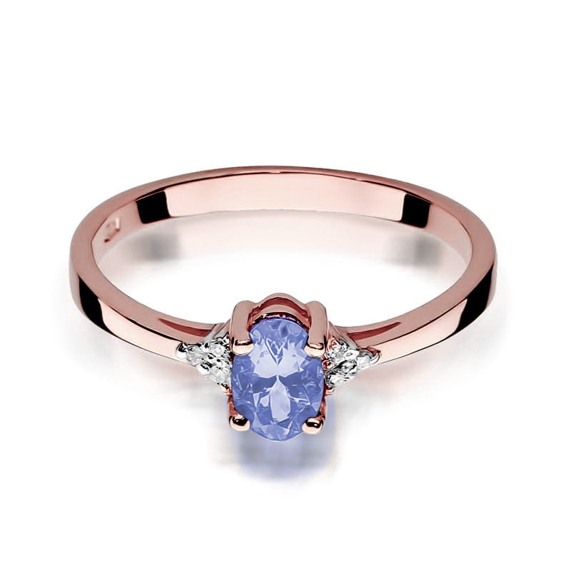 Gold Ring With Tanzanite And Diamonds