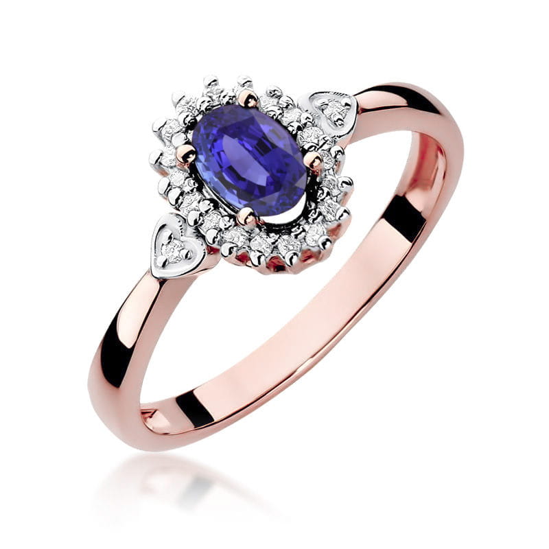 Gold Ring With Tanzanite And Diamonds