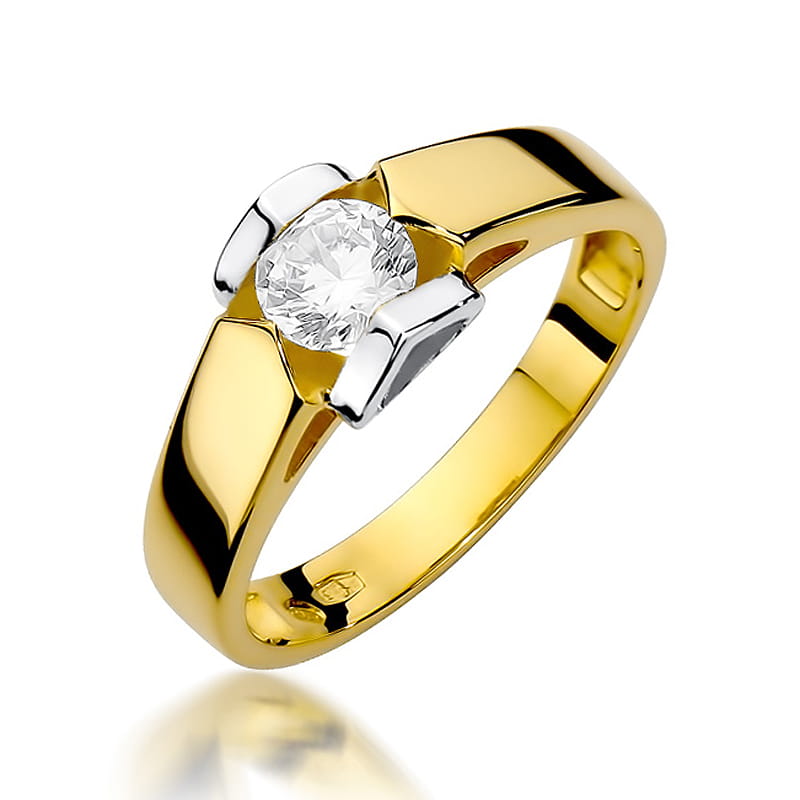 Auksinis Žiedas Su Deimantu
