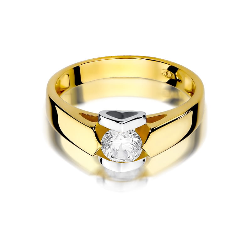 Auksinis Žiedas Su Deimantu