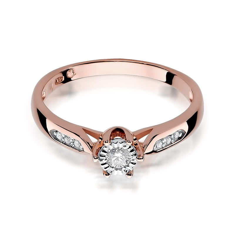 Auksinis Žiedas Su Deimantais